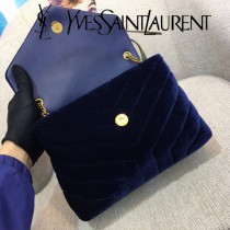 YSL新款原版皮  392277-3 最新款天鵝絨斜背包
