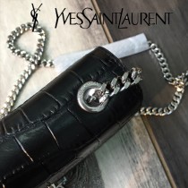 YSL新款原版皮354120流蘇鱷魚進口皮紋