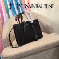 YSL新款原版皮398710-1 配白線 新款風琴包