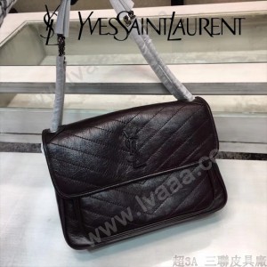 YSL新款原版皮  498830-01 NIKI系列郵差包