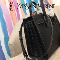 YSL新款原版皮398710-1 配白線 新款風琴包