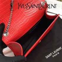 YSL新款原版皮354119小鱷 流蘇仿斜背包