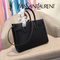 YSL新款原版皮398710-1 配白線 新款風琴包