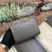 YSL新款原版皮354120流蘇鱷魚進口皮紋-02