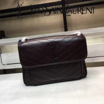 YSL新款原版皮  498830-01 NIKI系列郵差包