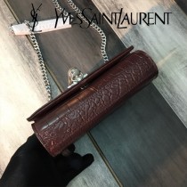 YSL新款原版皮354120流蘇鱷魚進口皮紋-01