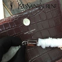 YSL新款原版皮354120流蘇鱷魚進口皮紋-01