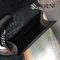 YSL新款原版皮354120流蘇鱷魚進口皮紋
