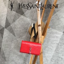 YSL新款原版皮377829-3流蘇 鱷魚進口皮紋