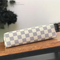 LV-N23346  路易威登新款白格中號原版皮手包化妝包