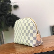 LV-N23346  路易威登新款白格中號原版皮手包化妝包
