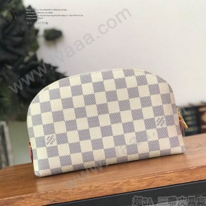LV-N23346  路易威登新款白格中號原版皮手包化妝包