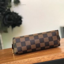 LV-N47516  路易威登新款咖啡格原版皮小號手包化妝包