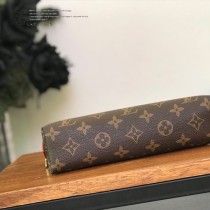 M47353 新款 中號老花原版皮手包化妝包