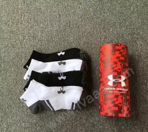 爆款 貿易公司專供安德瑪 毛巾底網眼透氣 男女襪子 壹桶4雙