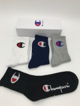 Champion襪子-02  聯名冠軍Champion襪子經典男女同款棉襪
