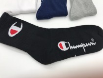 Champion襪子-02  聯名冠軍Champion襪子經典男女同款棉襪