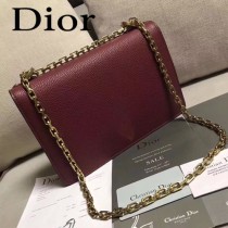Dior-014-06   迪奧新款原版皮荔枝紋鏈條包