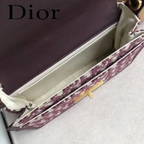 Dior-015-01   迪奧新款原版皮老花系列帆布斜挎包
