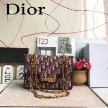 Dior-015-01   迪奧新款原版皮老花系列帆布斜挎包