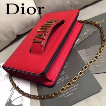 Dior-014-03   迪奧新款原版皮荔枝紋鏈條包