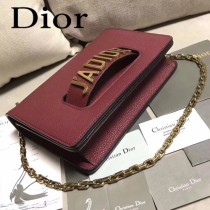 Dior-014-06   迪奧新款原版皮荔枝紋鏈條包