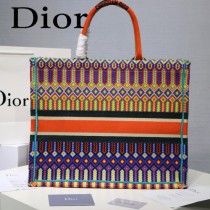 Dior-018   迪奧新款原版皮提花帆布手袋