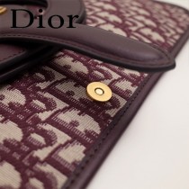 Dior-83031   迪奧新款原版皮復古帆布印花包