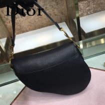 Dior-022-01   迪奧新款原版皮Saddle粒面小牛皮手提包 馬鞍包