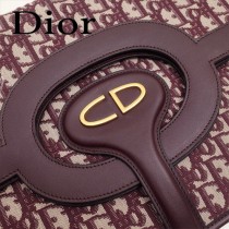 Dior-83031   迪奧新款原版皮復古帆布印花包