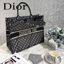 Dior-032   迪奧新款原版皮復古印花Book Tote托特包