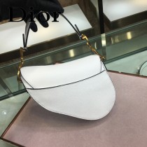 Dior-024-01   迪奧新款原版皮Saddle粒面小牛皮手提包 馬鞍包