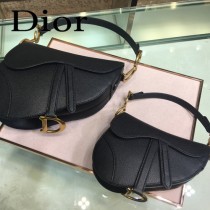 Dior-024   迪奧新款原版皮Saddle粒面小牛皮手提包 馬鞍包