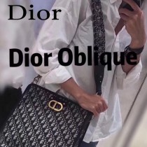 Dior-020   迪奧新款原版皮老花系列大容量通勤包