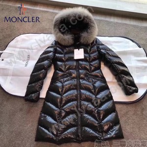 Moncler蒙口-40 秋冬 羽皇Albizia系列 頂級芬蘭狐貍毛領設計 女士長款連帽羽絨服保暖外套