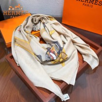 Hermes圍巾-017    愛馬仕新款高端重磅人字紋絲羊絨方巾