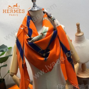 Hermes圍巾-017-01    愛馬仕新款高端重磅人字紋絲羊絨方巾