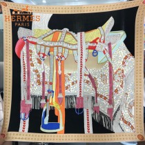 Hermes圍巾-018-01    愛馬仕新款斜紋面料絲羊絨方巾
