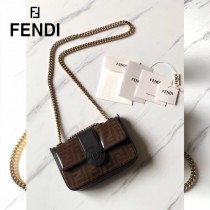 FENDI芬迪  原版皮   新款到貨 雙F系列斜背包-01