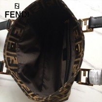 FENDI芬迪  原版皮 經典款式大F字母帆布手提包