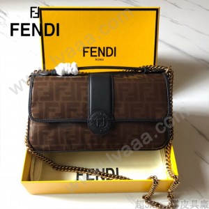 FENDI芬迪  原版皮  大號新款  雙F系列斜背包-03
