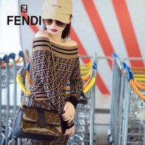 FENDI芬迪  原版皮  大號新款  雙F系列斜背包-03