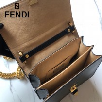 FENDI芬迪  原版皮  Fendi Kan I 最新蓋頭壓牛皮雙F系列鏈條包