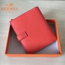 HERMES包包-07   愛馬仕H扣短夾錢包