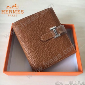 HERMES包包-07-02   愛馬仕H扣短夾錢包
