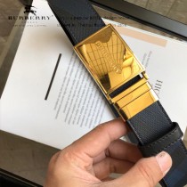 巴寶莉 藍色 原單面料，內襯頭層小牛皮底1-01