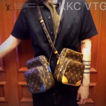 LV-M45236   路易威登新款原版皮男女通款記者包  相機包