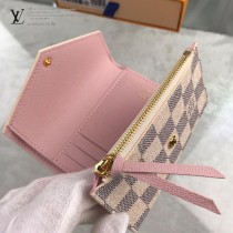 N64022  原版皮經典款豆豆白格短款錢夾