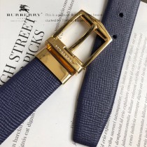 BURBERRY皮帶-2-02  巴寶莉原單牛皮粗十字紋皮帶