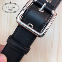 PRADA皮帶-4-01  普拉達原單牛皮平紋皮帶